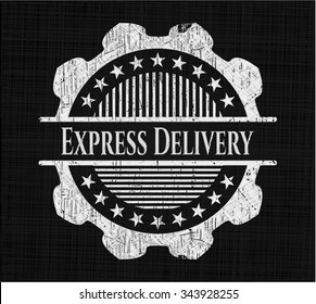 Express Delivery on chalkboard