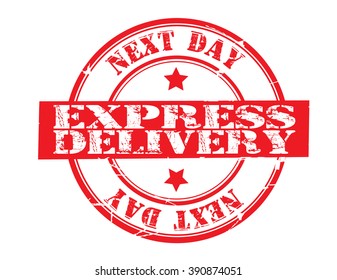 express delivery on a white, vector illustration