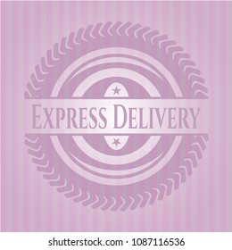  Express Delivery realistic pink emblem