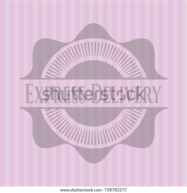Express Delivery realistic\
pink emblem