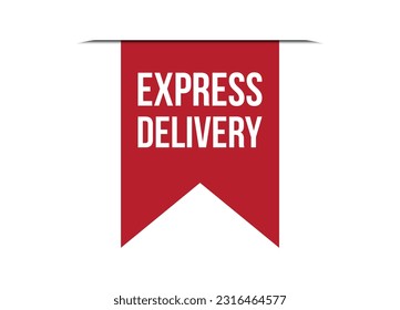 ilustración vectorial de diseño de banners rojos de entrega expresa