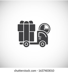 Express delivery related icon on background for graphic and web design. Creative illustration concept symbol for web or mobile app.