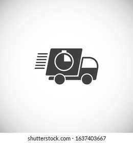 Express delivery related icon on background for graphic and web design. Creative illustration concept symbol for web or mobile app.