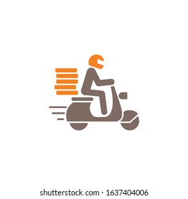 Express delivery related icon on background for graphic and web design. Creative illustration concept symbol for web or mobile app.