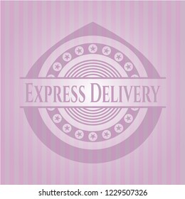 Express Delivery retro pink emblem