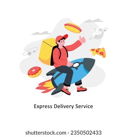 Express Delivery Service  abstract concept vector in a flat style stock illustration