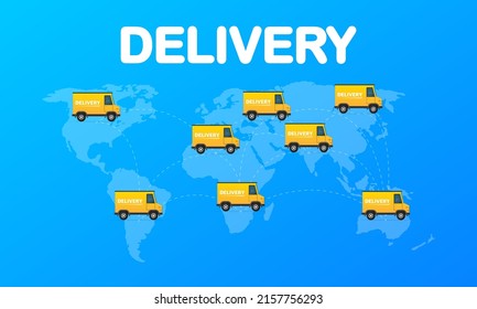 Express delivery service badge. Fast time delivery order with stopwatch on white background. Vector illustration