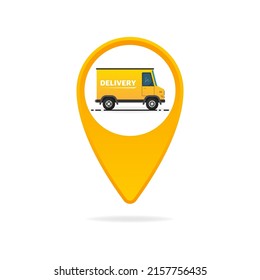 Express delivery service badge. Fast time delivery order with stopwatch on white background. Vector illustration