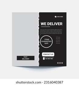 Express delivery service. Fast delivery 24 hours. Delivery in 30 minute. Banner vector for social media ads, web ads, business messages, discount flyers and big sale banners.