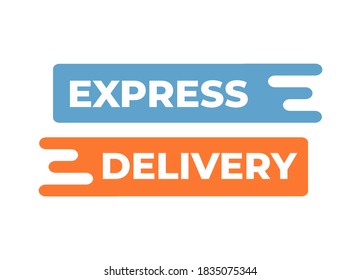 Express delivery service logo. Quick shipping delivery icon.