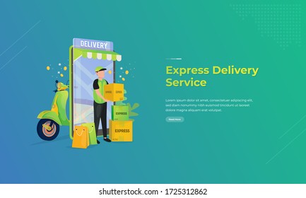 Express-Lieferservice mit mobilem Anwendungskonzept