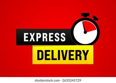 Ilustração do vetor de fundo vermelho do serviço de entrega expresso