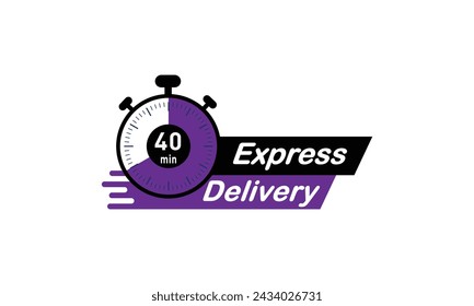 Express Delivery set stock illustration