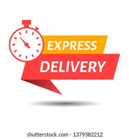 Express delivery sign for apps and website. Delivery concept. Vector illustration. Flat design.
