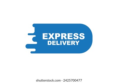 express delivery sign o white background