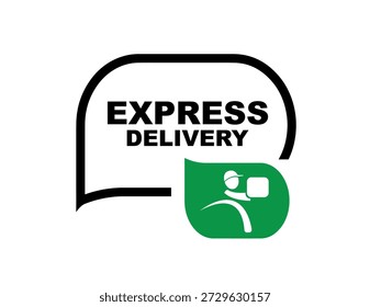 sinal de entrega expresso o fundo branco