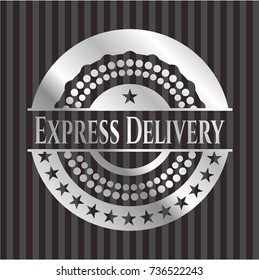 Express Delivery silvery shiny emblem