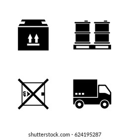 Express delivery. Simple Related Vector Icons Set for Video, Mobile Apps, Web Sites, Print Projects and Your Design. Black Flat Illustration on White Background.