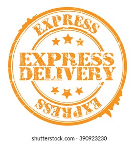 express delivery stamp on a white, vector illustration