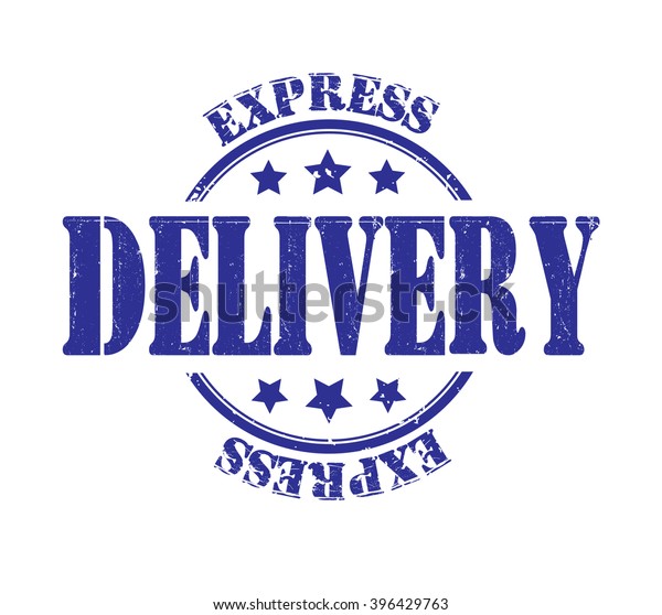 Express Delivery Stamp On White Vector Stock Vector Royalty Free