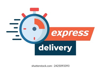 Express Delivery. Stopwatch. Vector illustration