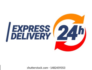 Express delivery Symbol. Delivery concept 24h. Vector illustration.