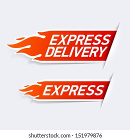 Express delivery symbols. Vector.