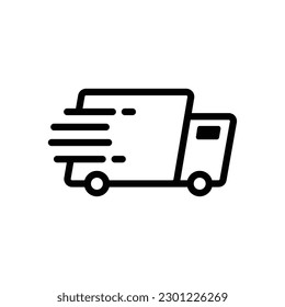 Express Delivery Thin line icon - Real Estate - EDITABLE STROKE - EPS Vector