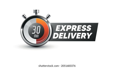 Express delivery. Timer icon. Vector illustration