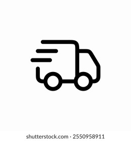 vetor de sinal de ícone de caminhão de entrega expresso