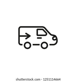 Express delivery van line icon. Car, service, speed. Shipping concept. Vector illustration can be used for topics like road, distribution, post