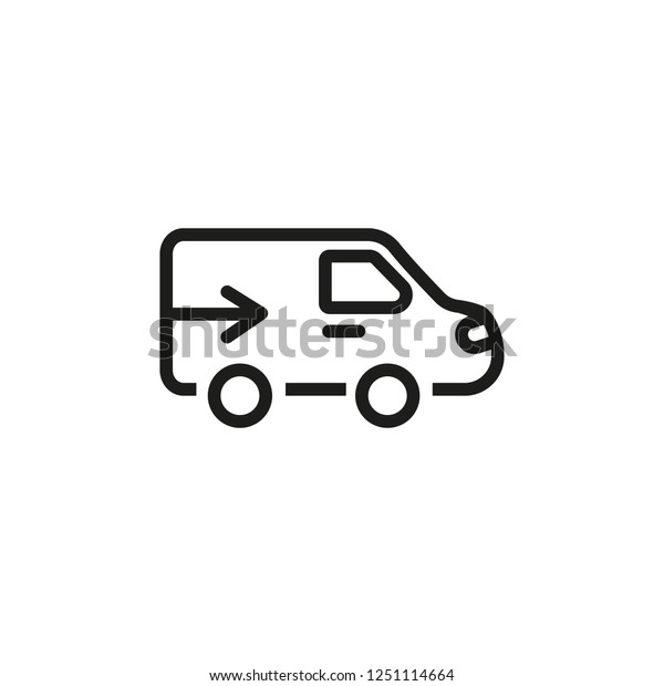 Express delivery van line icon. Car, service, speed.\
Shipping concept. Vector illustration can be used for topics like\
road, distribution,\
post