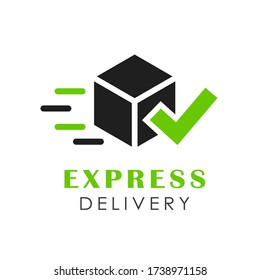 Express delivery vector logo isolated on white background