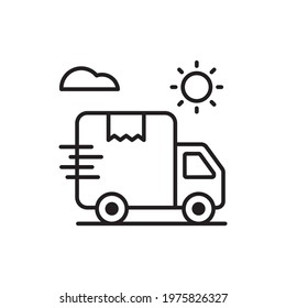 Express Delivery vector outline icon style illustration. EPS 10 File