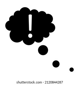 express displeasure in thought cloud in black and white