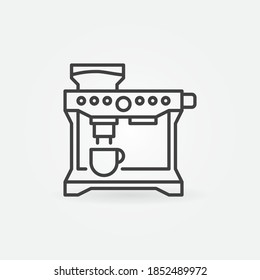 Express Espresso Machine outline vector concept icon or design element 