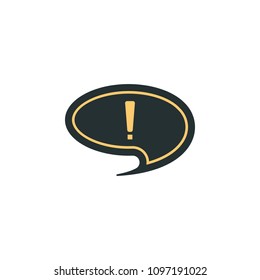 express an exclamation icon. Element of web icon with one color for mobile concept and web apps. Isolated express an exclamation icon can be used for web and mobile on white background
