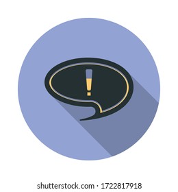 exprese un icono de sombra larga exclamación. Simple vector de color de iconos web para ui y ux, sitio web o aplicación móvil