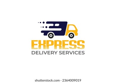 Express and fast delivery service and courier vector logo design