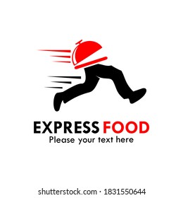 Express food logo template illustration
