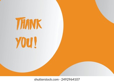 Express gratitude with our charming 'Thank You' lettering in a stylish white bubble!