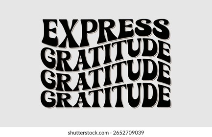Express Gratitude retro 70s design