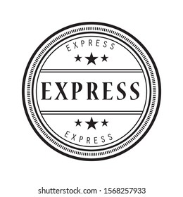 Express grunge retro black isolated stamp on white background