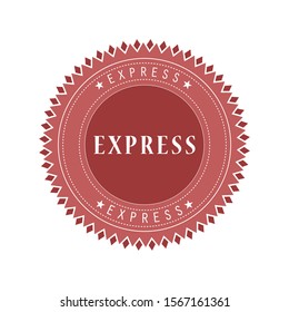 Express grunge retro brown isolated stamp on white background