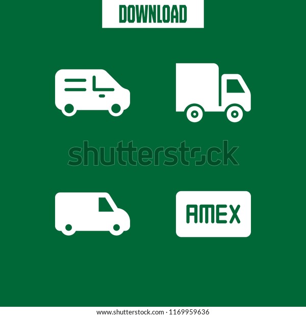 express\
icon. 4 express vector set. delivery truck, amex and delivery van\
icons for web and design about express\
theme