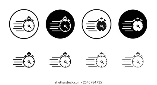 Conjunto de símbolos de línea plana de icono Express.