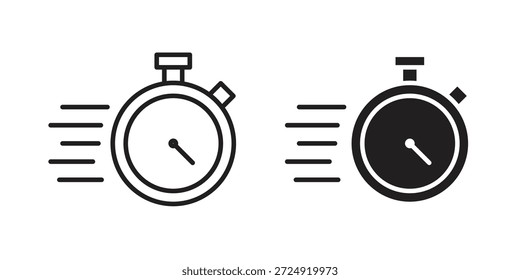 Icono Express plano y colección de trazo para ui ux trabajo.