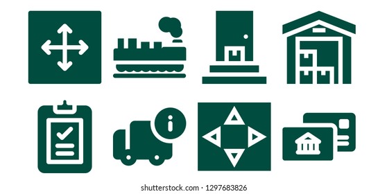  express icon set. 8 filled express icons. Simple modern icons about  - Delivery, Move, Cargo, Postal