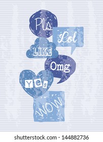 express icons over blue background vector illustration