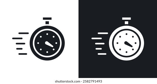 Express icons set vectors black and colored style